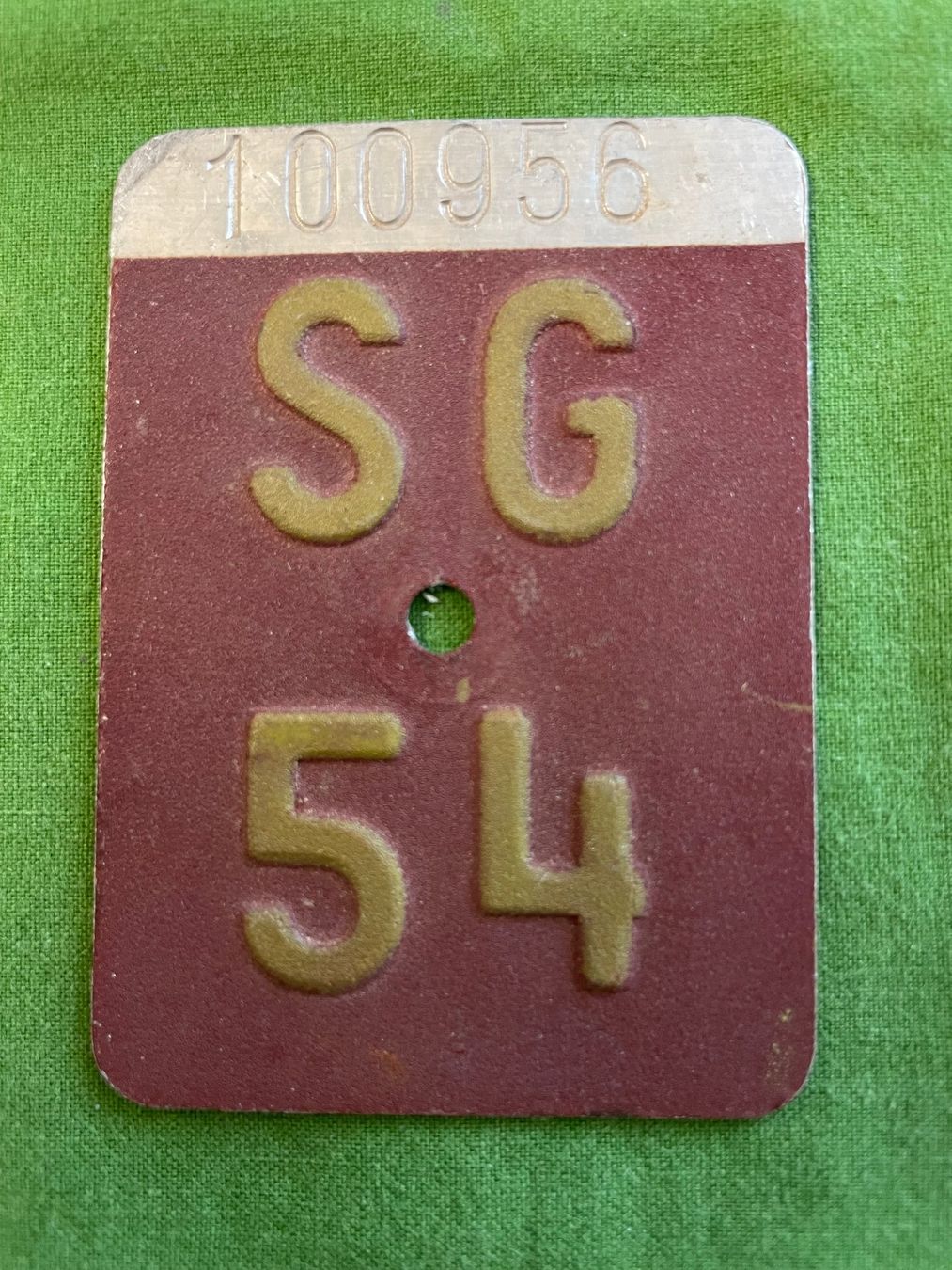 Insegne: Veloschild SG 54 (1954) – Usato da Lenggenwil venduto da Aurora-borealis1