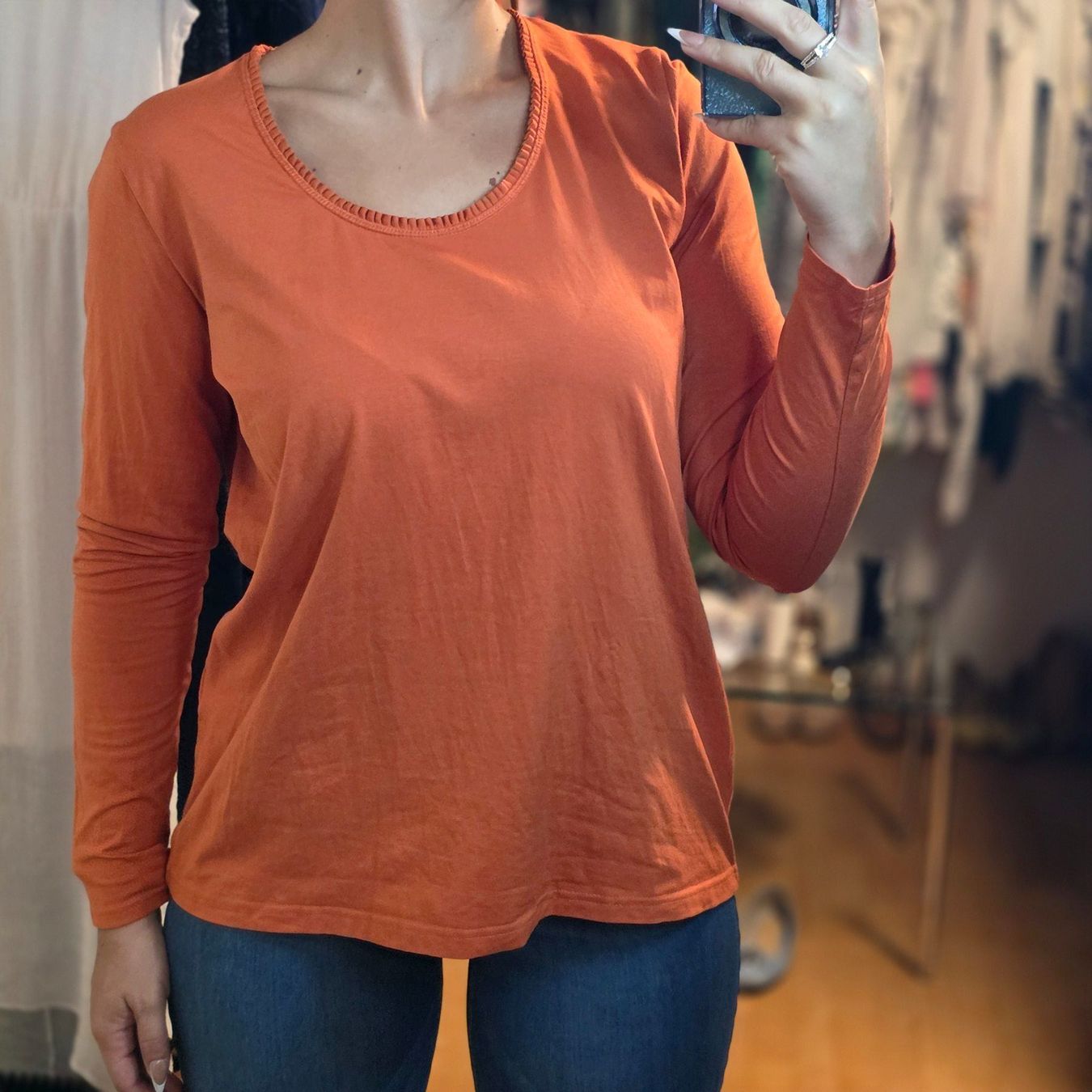 T-shirts: Esmara Basic Shirt Baumwolle XL Rostorange Top Herbst – D'occasion à Wald ZH par CapLux 4
