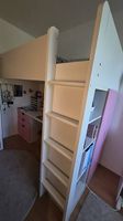 Lit d'enfant mezzanine blanc et rose IKEA SMASTAD
