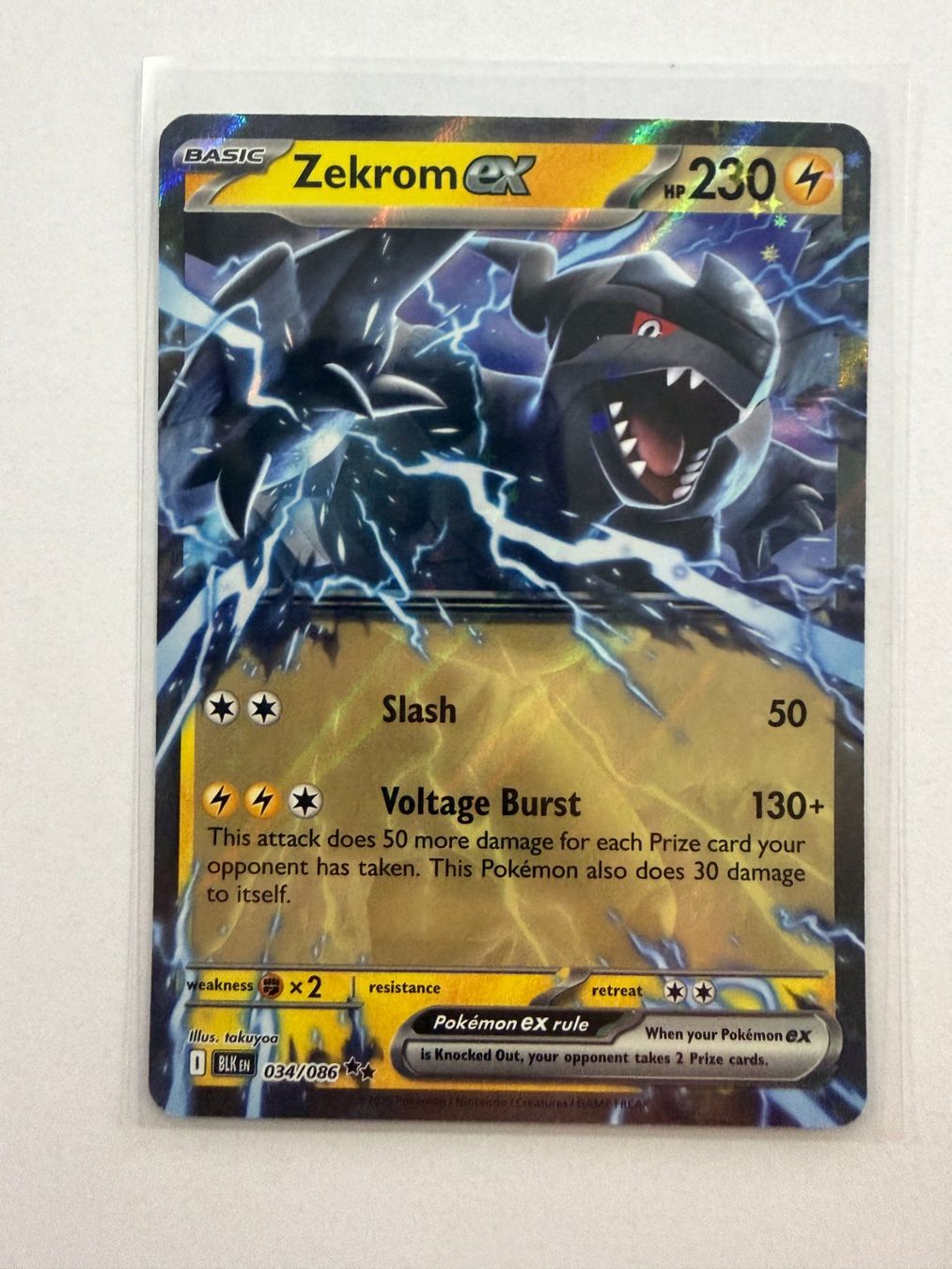 Pokémon Carte collezionabili: Pokemon Zekrom EX 034/086 Black Bolt EN – Nuovo (secondo la descrizione) da Weingarten-Kalthäusern venduto da McGmavlo