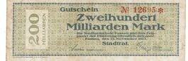 Passau 200 Mrd.Mark SN rot 13.11.1923 SS++-VZ