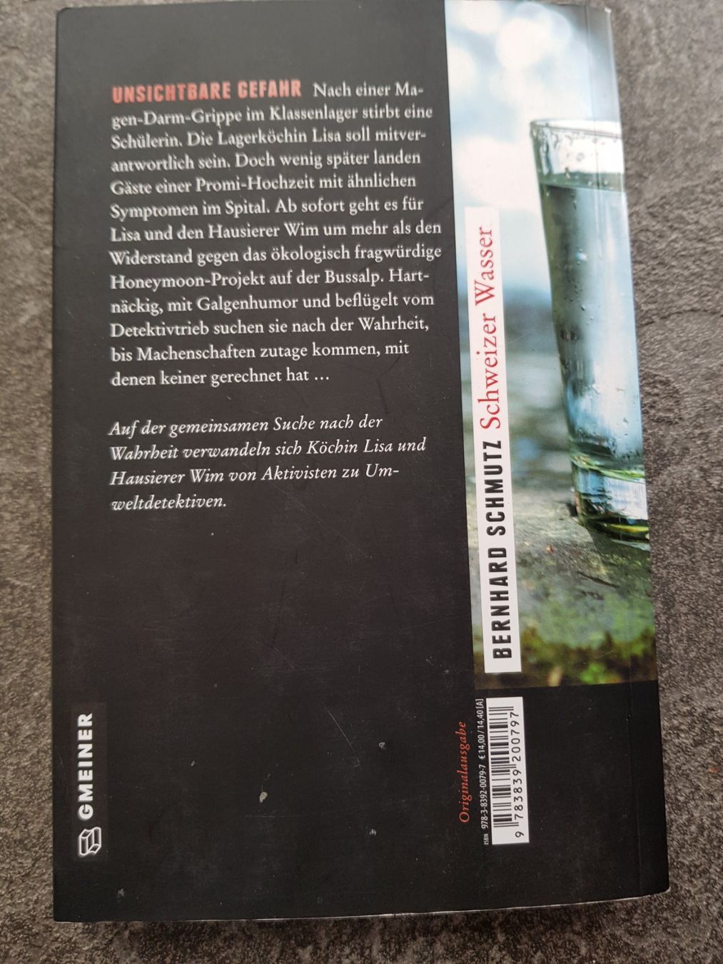 Bücher: Schweizer Wasser / Bernhard Schmutz / Kriminalroman Schweiz – Gebraucht aus Dietikon von marconi07 1