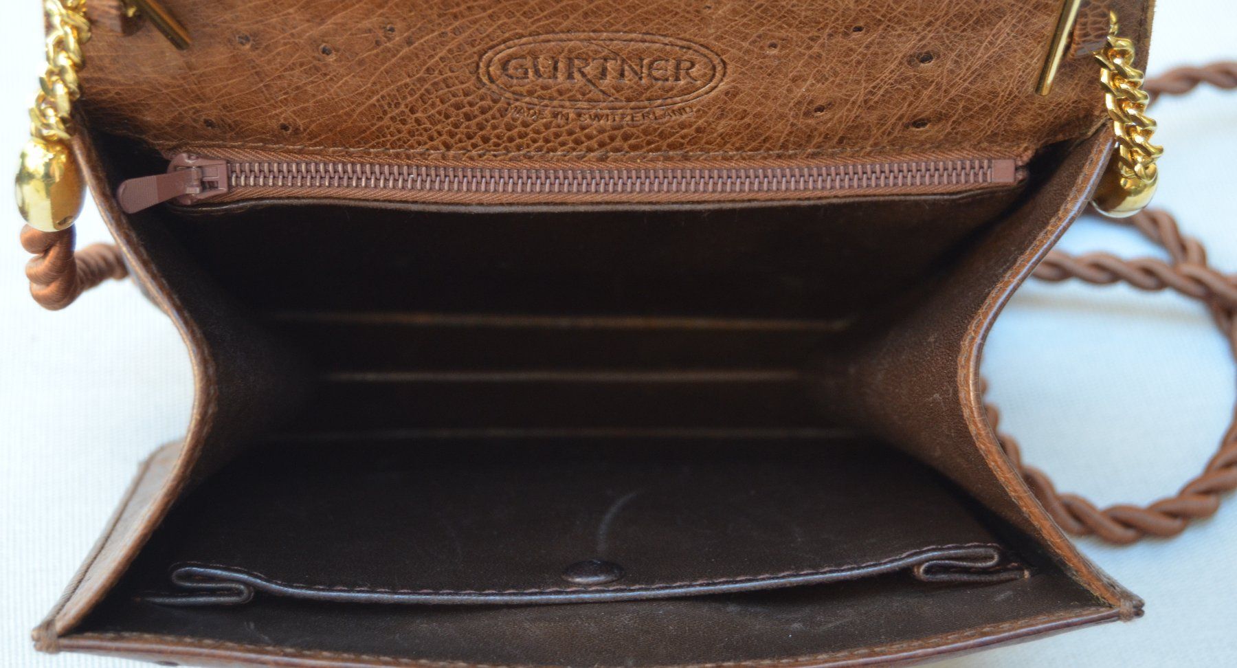 Taschen für Damen: Gurtner Tasche - Straußenleder / sac - cuir d'autruche – Gebraucht aus Collonges von Auganien 8