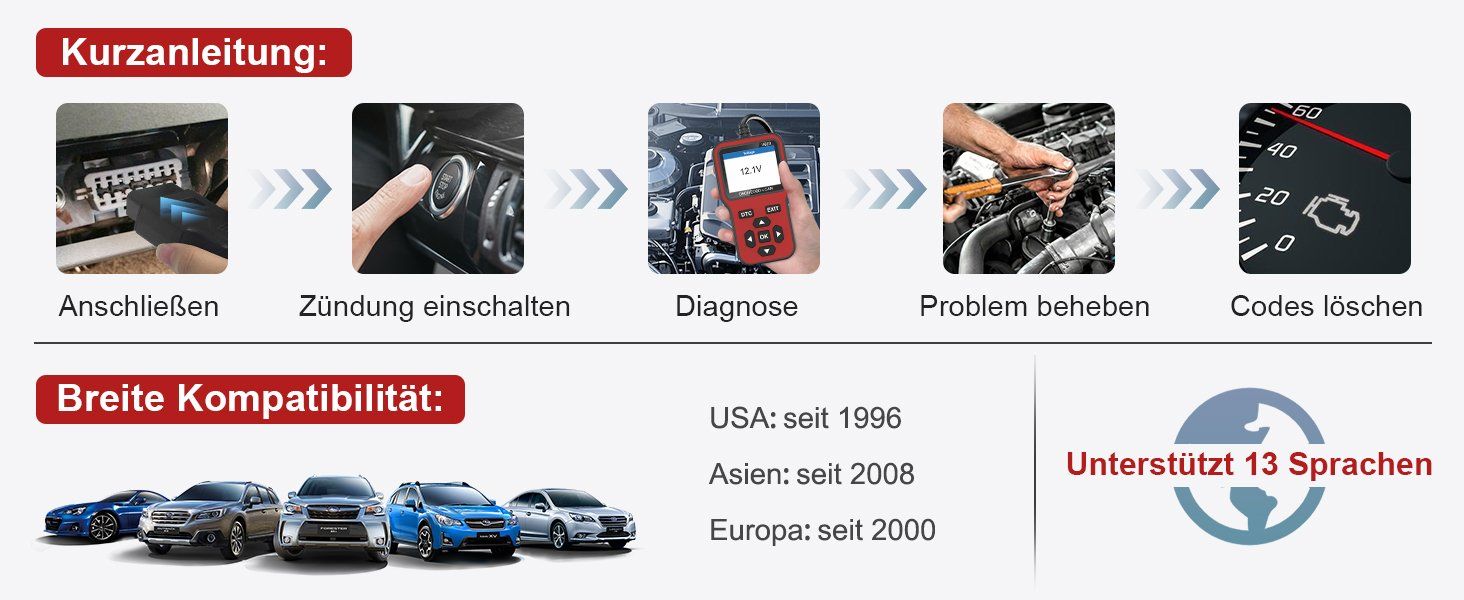 Misurare: OBD2 Diagnosegerät Fehlercode Leser – Nuovo e nell'imballaggio originale da Hundwil venduto da pac_6jh8 9