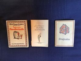 3 Antike Kinderbücher:Huggenberger,Hützelmann,Schatzkistlein