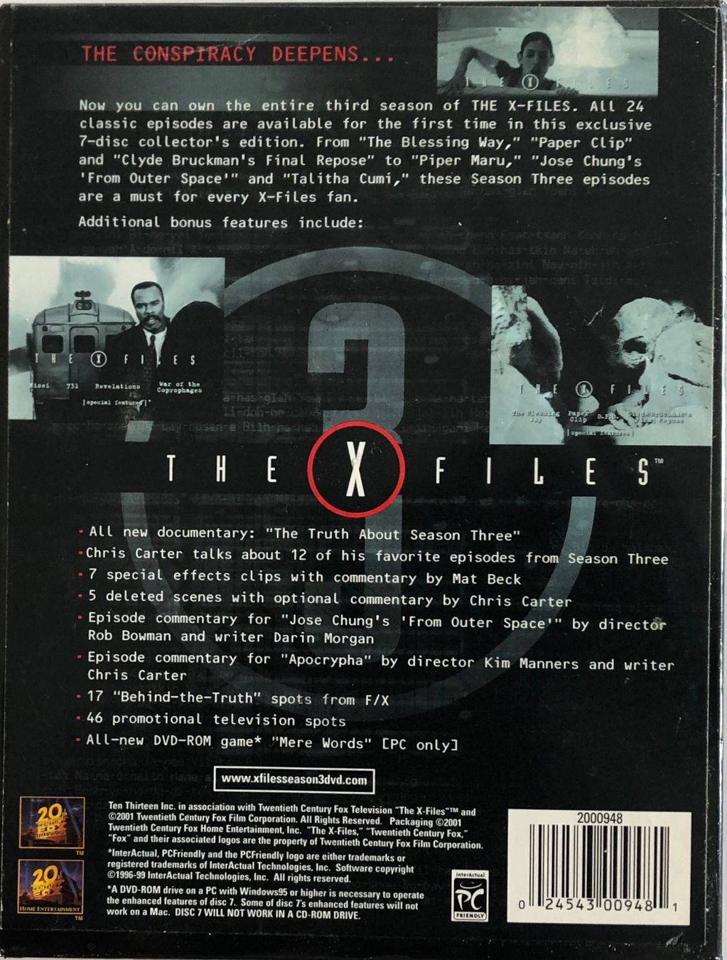 Tutti i DVDs: THE X-FILES (SAISON 3) – Usato da Poliez-Pittet venduto da Newtown-Records 1