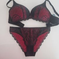 Sexy BELDONA Set, schwarz+rot, BH 85C + S
