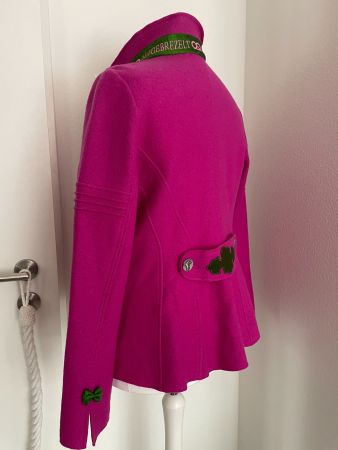 Aufgebrezelt Jacke aus Merinowolle pink Gr.46