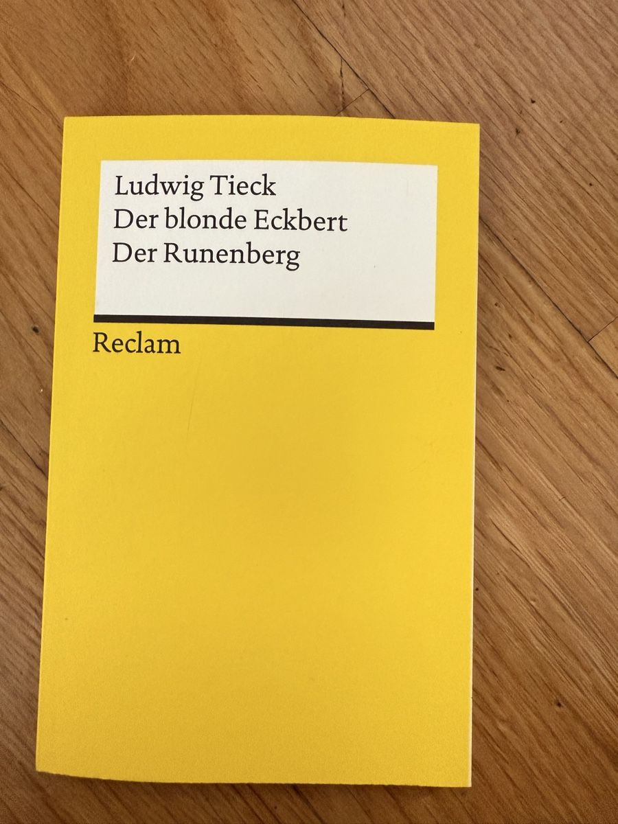 Libri: Ludwig Tieck: Der blonde Eckbert, Der Runenberg, Top! – Usato da Zürich venduto da estela22