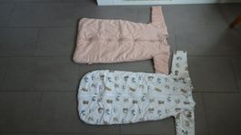 2 warm wattierte Schlafsäcke 90cm Jollein / C&A