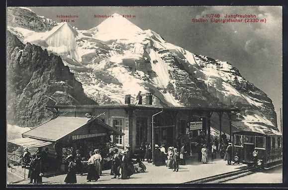 Cartoline postali: Eigergletscher, Station der Jungfraubahn – Usato da Berlin venduto da bartko-reher