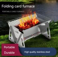 Tragbarer Edelstahl Grill - Ideal für Camping & BBQ