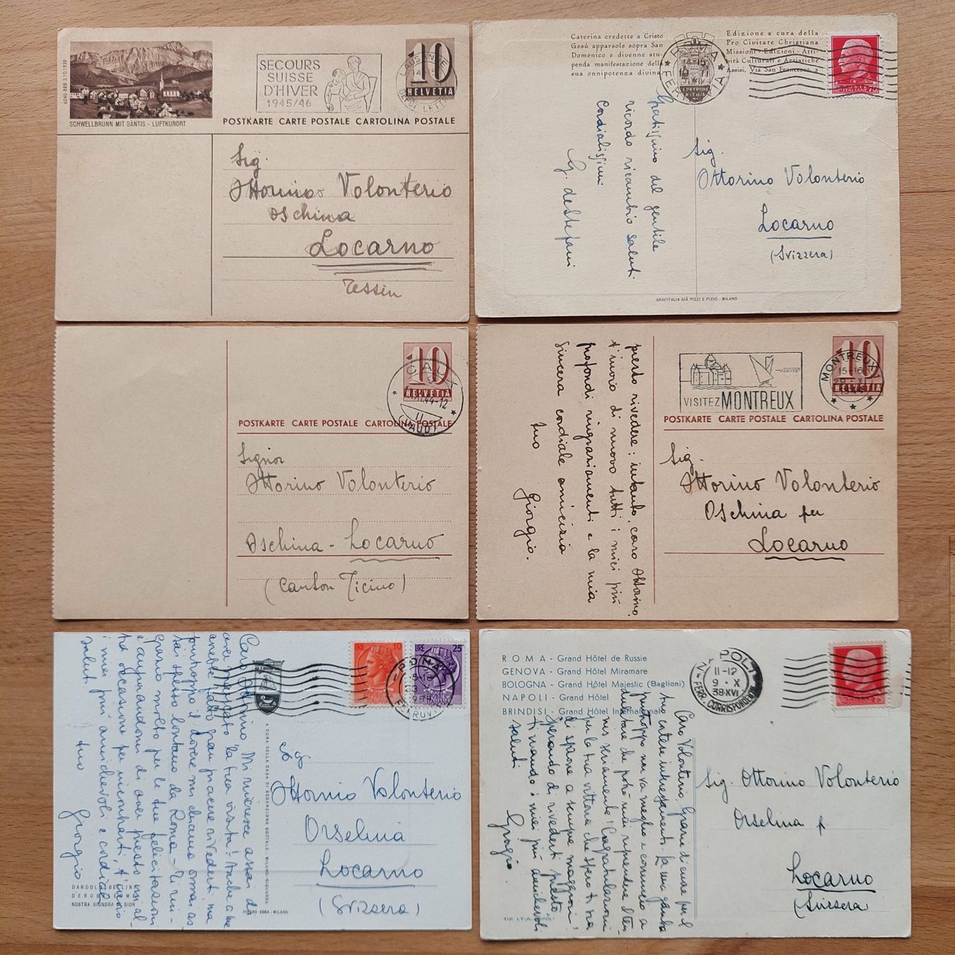 Cartoline postali: Handgeschriebene Postkarten an Ottorino Volonterio – Usato da Obfelden venduto da Foto_Bild_Kunst_Buch