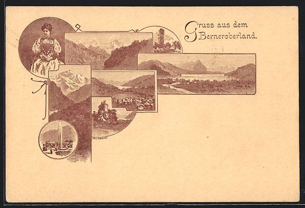 Cartoline postali: Litho Lauterbrunnen, Ortsansichten, Berg – Usato da Berlin venduto da bartko-reher