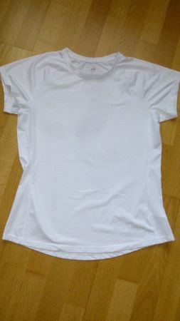 Damen Sport-T-Shirt weiss, Grösse S, H&M