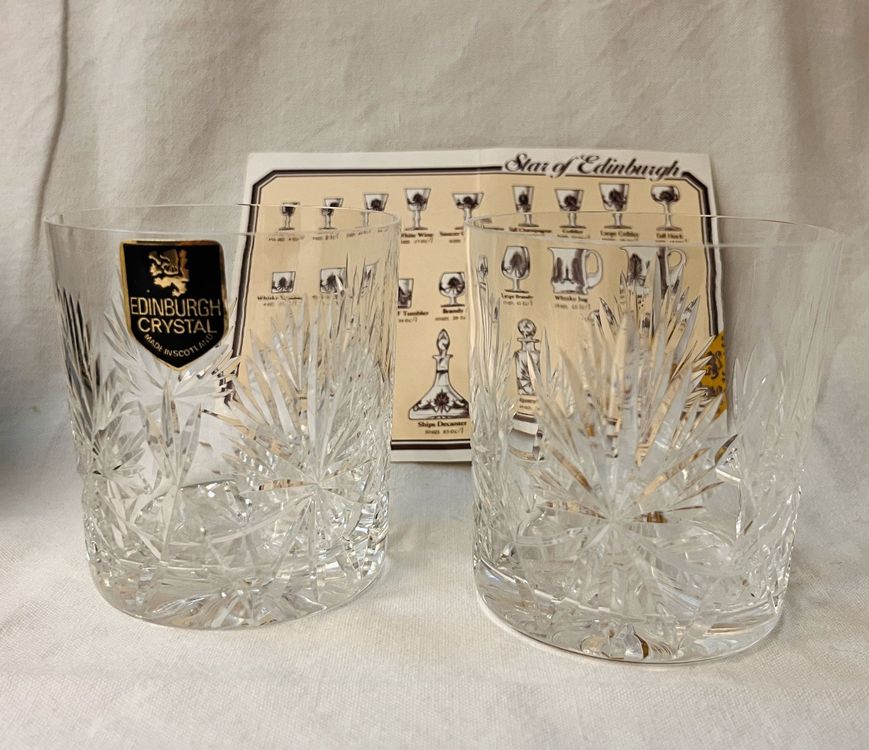 Vintage -Edinburgh Crystal Whisky Tumbler- Kristallglas (1) | Kaufen ...