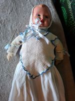 Sehr alte Puppe, Celluloid, Körper Stoff, 45 cm, gemarktet