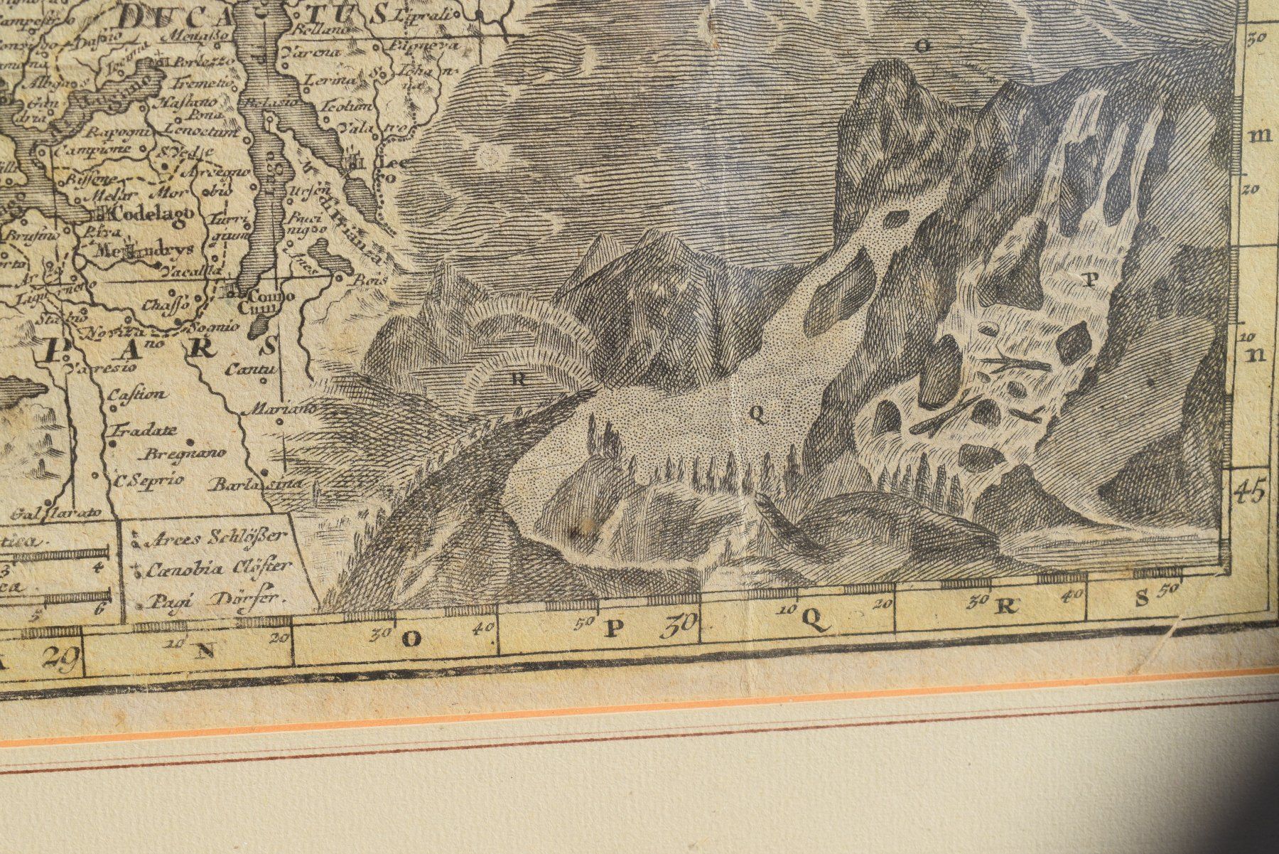 Stiche: Kupferstich Matthäus Seutter Helvetis 1730 – Gebraucht aus Brügg BE von Aristotolius 4