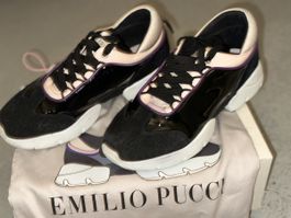 Emilio Pucci Sneaker Gr. 39 Schwarz/Rosa Neuwertig