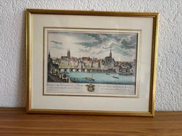 ✨ Historische Ansicht der Rheinbrücke Basel Emanuel Büchel ✨