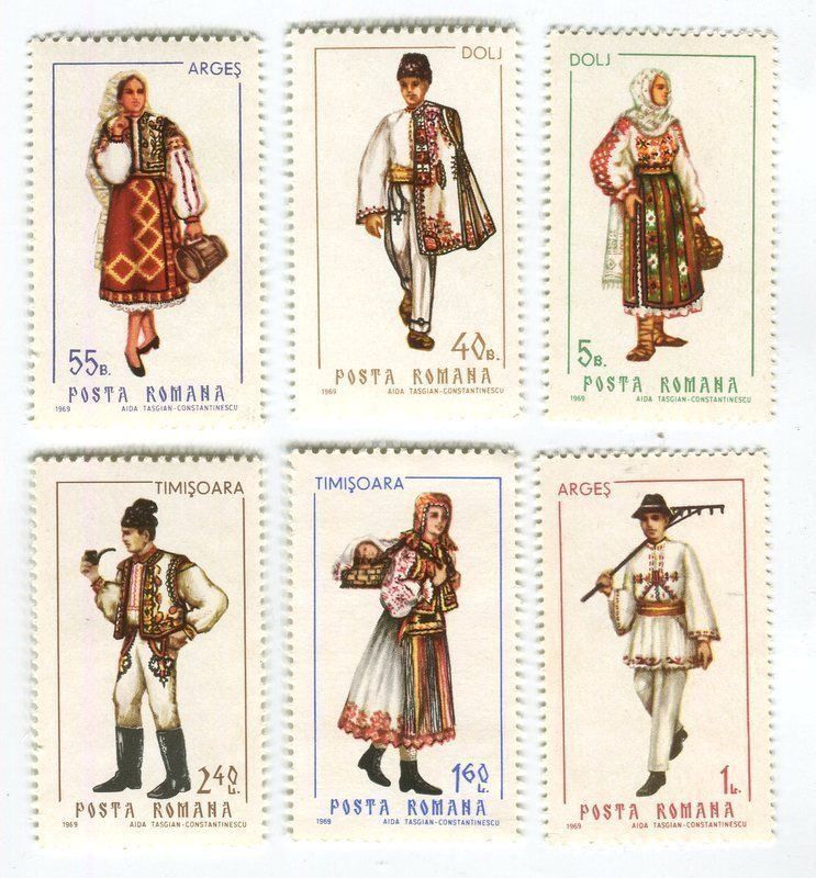 Tutti i francobolli: Briefmarken "Tracht". Rumänien. – Nuovo e nell'imballaggio originale da Basel venduto da Butsch5