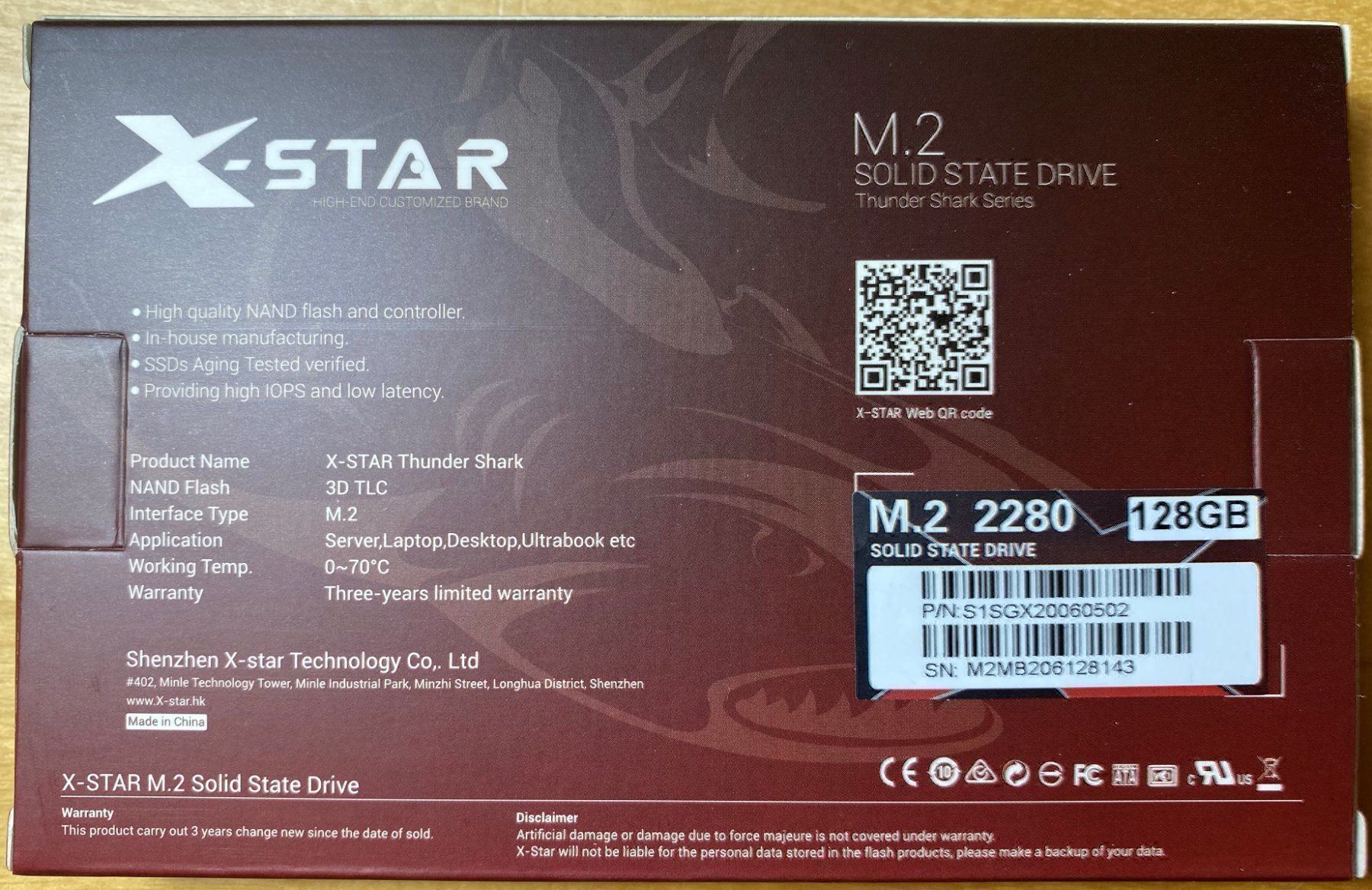 Dischi rigidi: SSD M.2/NGFF SATA 3.0 128GB X-STAR – Nuovo e nell'imballaggio originale da Genestrerio venduto da DennoPC 1