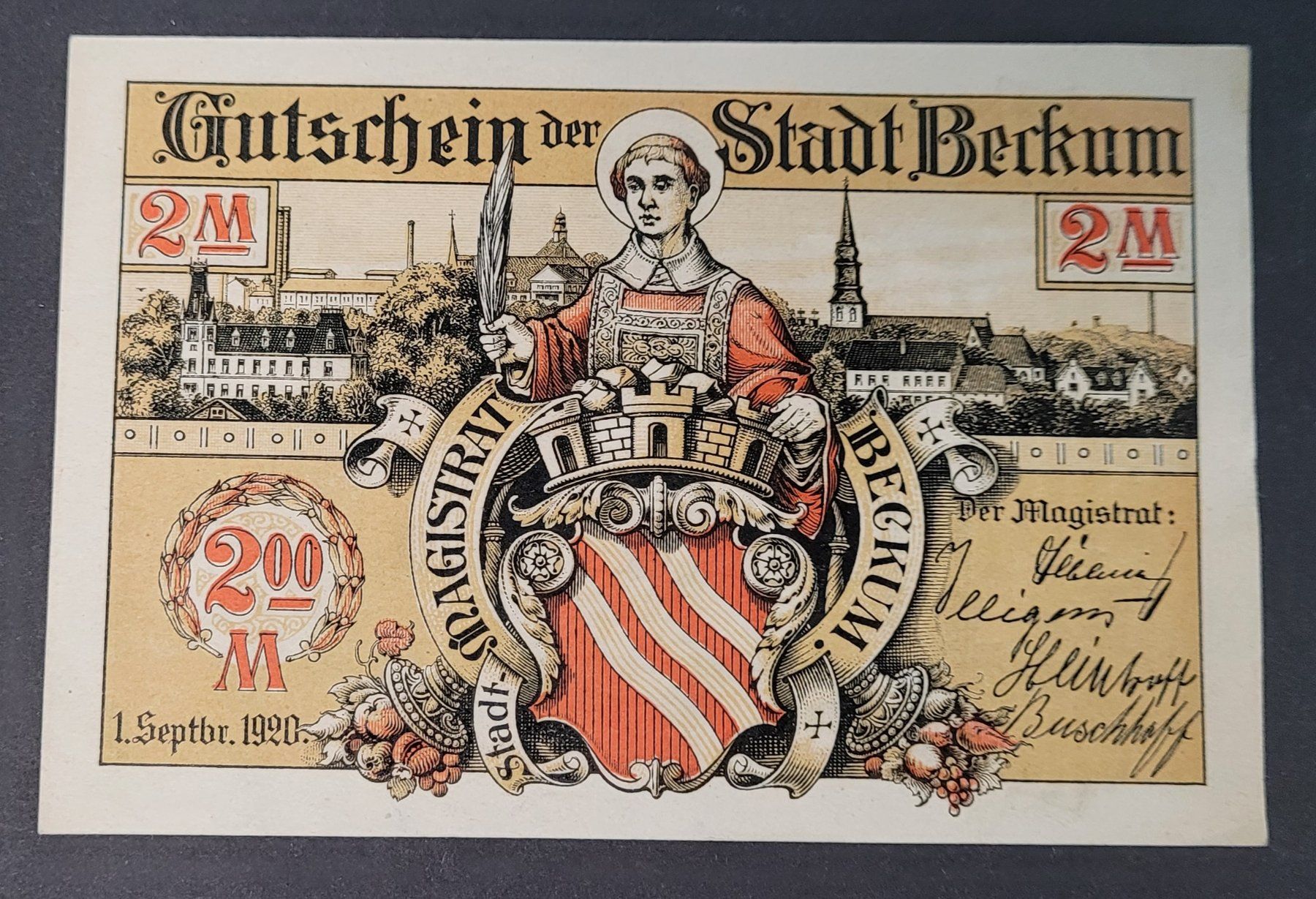Banknoten: 2 MARK / BECKUM 1920 – Gebraucht aus Mumpf von antonio_schweiz_961
