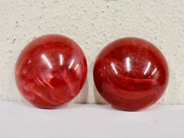 Vintage Ohrclips Clips Ohrschmuck Rot 60er 70er 80er Jahre