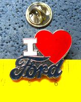 I  ❤  FORD SCHMUCK-PIN EMNAMEL SILBRIG