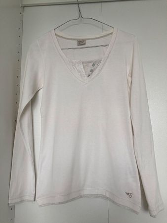 Esprit - Sweatshirt Longshirt Shirt Pullover - XS 34 - weiss