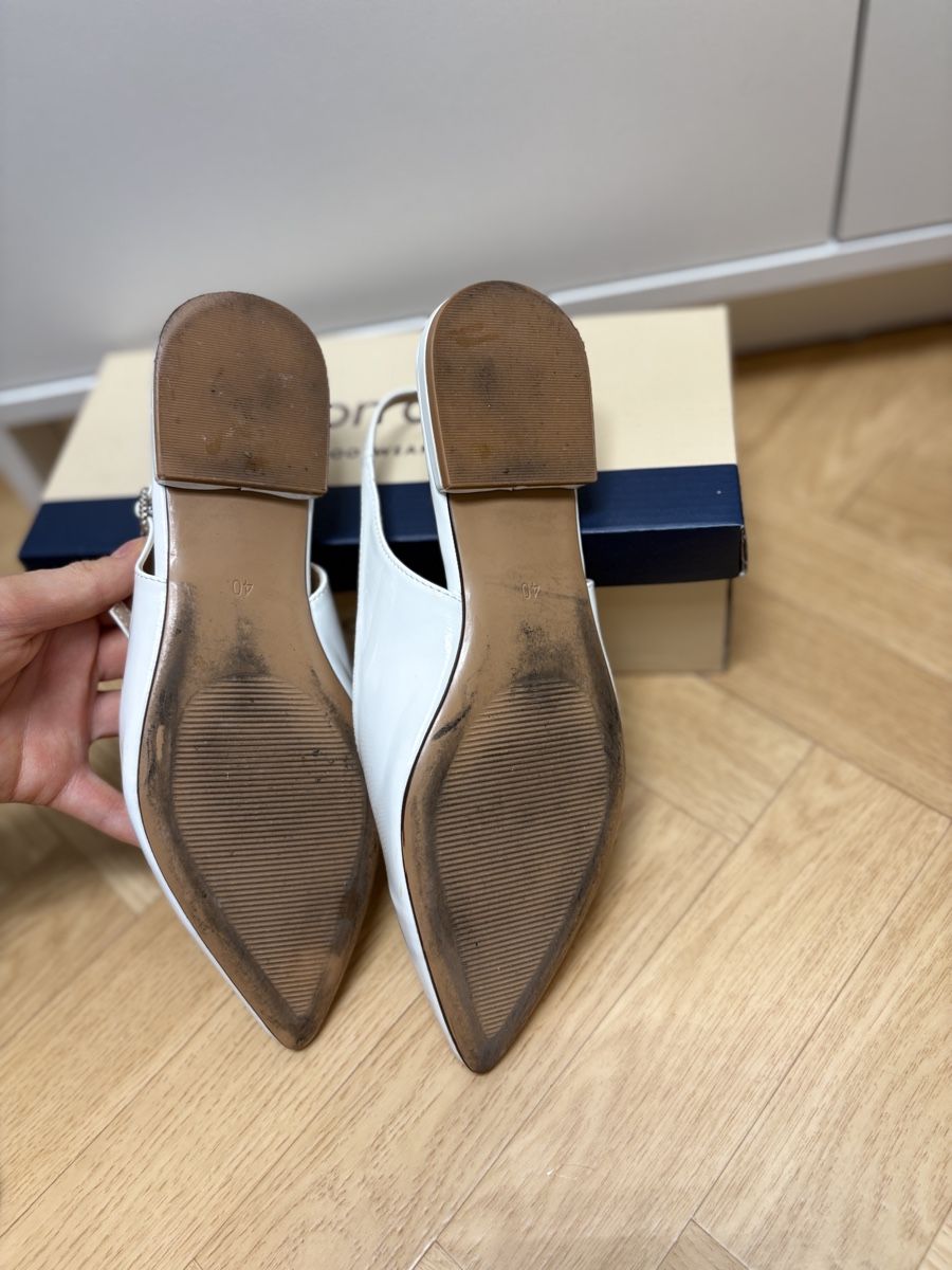Scarpe da donna: Weisse Slingbacks 40 – Nuovo (secondo la descrizione) da Basel venduto da lolushka 7