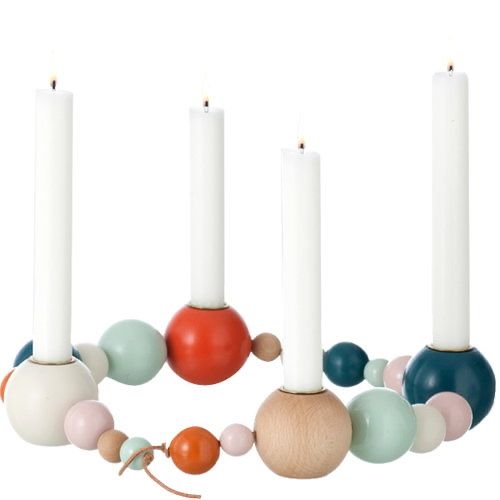 Ferm living Kerzenständer: Ferm Living, boules en bois – Gebraucht aus Payerne von chado1234