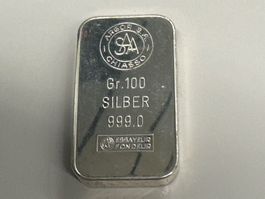 100g Silberbarren ARGOR S.A.