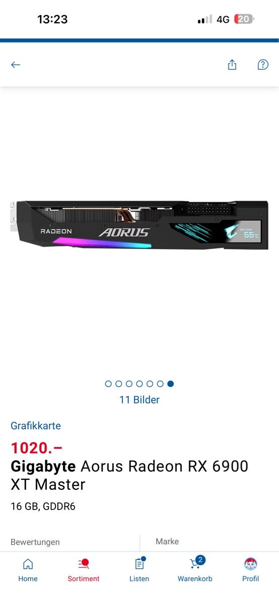 Amd Schede grafiche: GIGABYTE 6900xt Grafikkarte – Nuovo (secondo la descrizione) da Murgenthal venduto da sah_t8n7 5