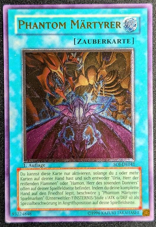 Yugioh Carte collezionabili: Yugioh SOI-DE041 Phantom Märtyrer Ultimate Rare EX DE – Usato da Winterthur venduto da Cyrus14.ygo
