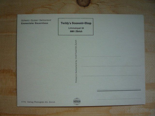 Cartoline postali: Emmentaler Bauernhaus, 7775 – Usato da Rieden SG venduto da Brockehuesli 1