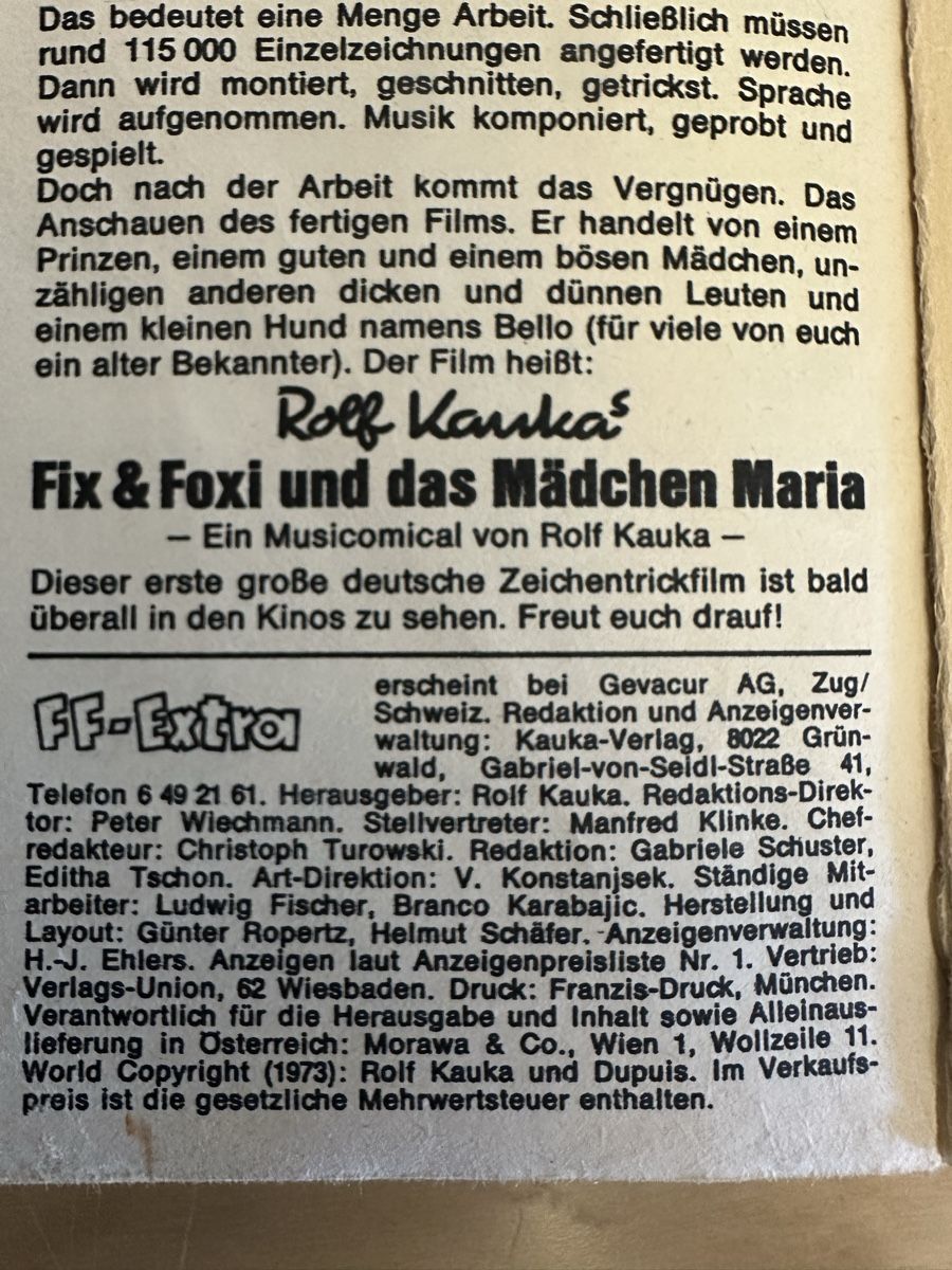 Fumetti: Fix und Foxi Extra von 1973 – Usato da zuchwil venduto da solotin74 4