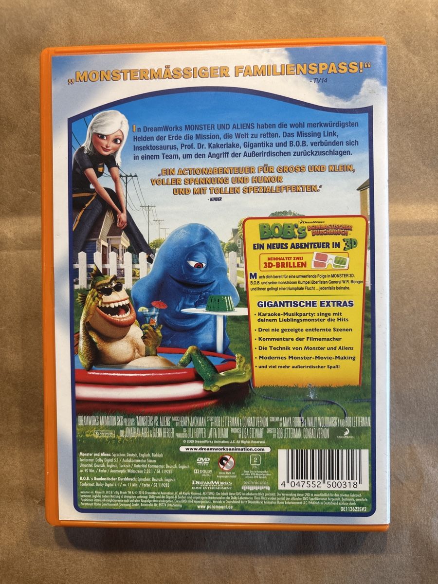 Tutti i DVDs: Monster und Aliens (2404) – Usato da Ruswil venduto da Slivio_ 1