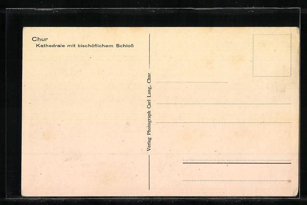 Cartoline postali: Chur, Kathedrale mit bischöflichem Schl – Usato da Berlin venduto da bartko-reher 1