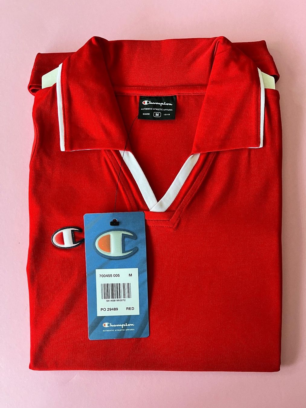 Champion T-shirt: Shirt Kurzarm, Champion, Grösse M, Farbe Rot – Nuovo e nell'imballaggio originale da Rudolfstetten venduto da gst_g7xl