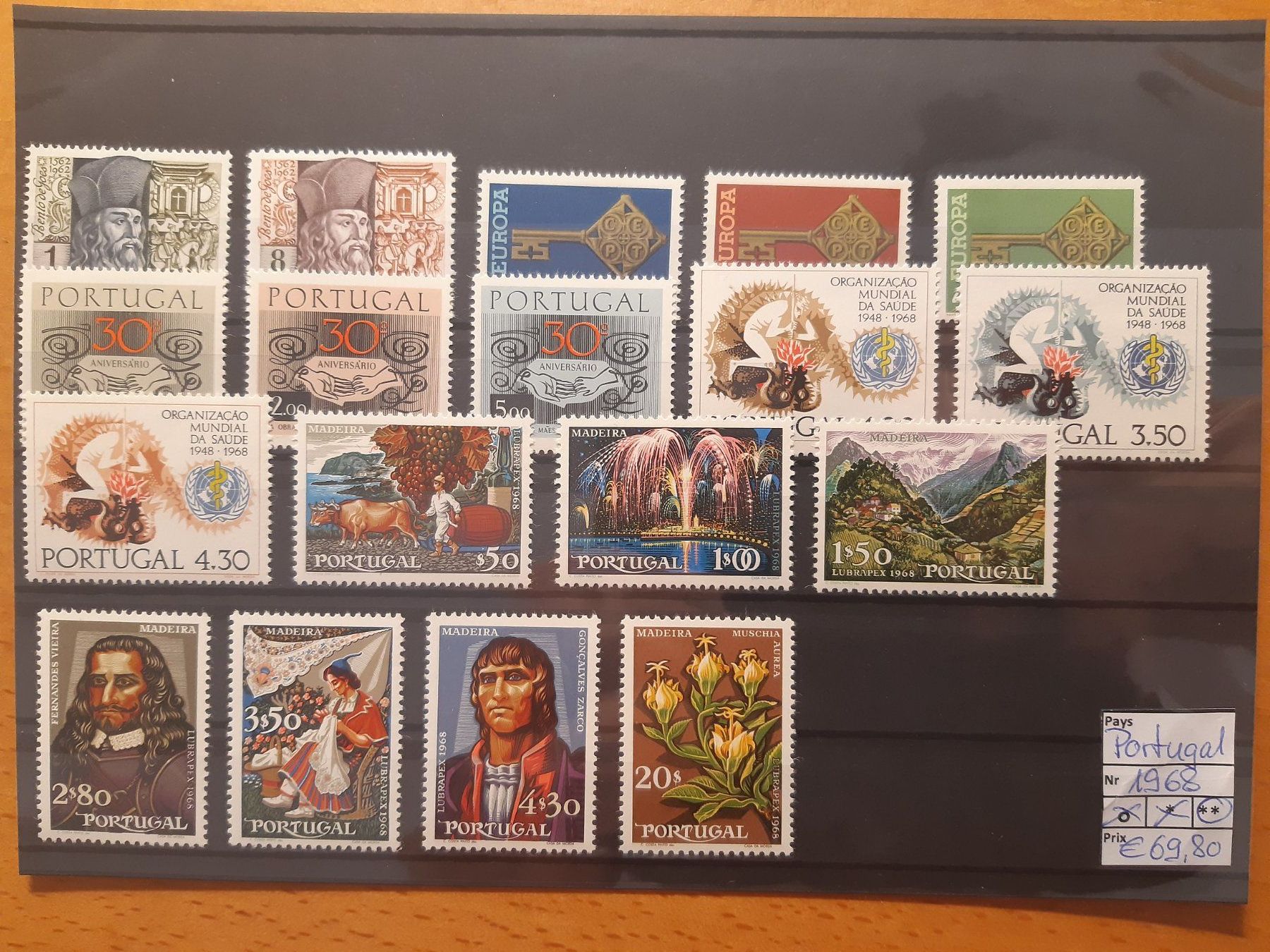 Tutti i francobolli: Portugal** 1968 – Nuovo (secondo la descrizione) da Confignon venduto da Alfda2000