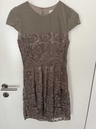 ST.EMILE Kleid Gr. 36 Spitzenkleid Cocktailkleid beige