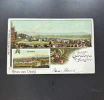 Litho Gruss aus Uzwyl  Neujahrskarte 1900