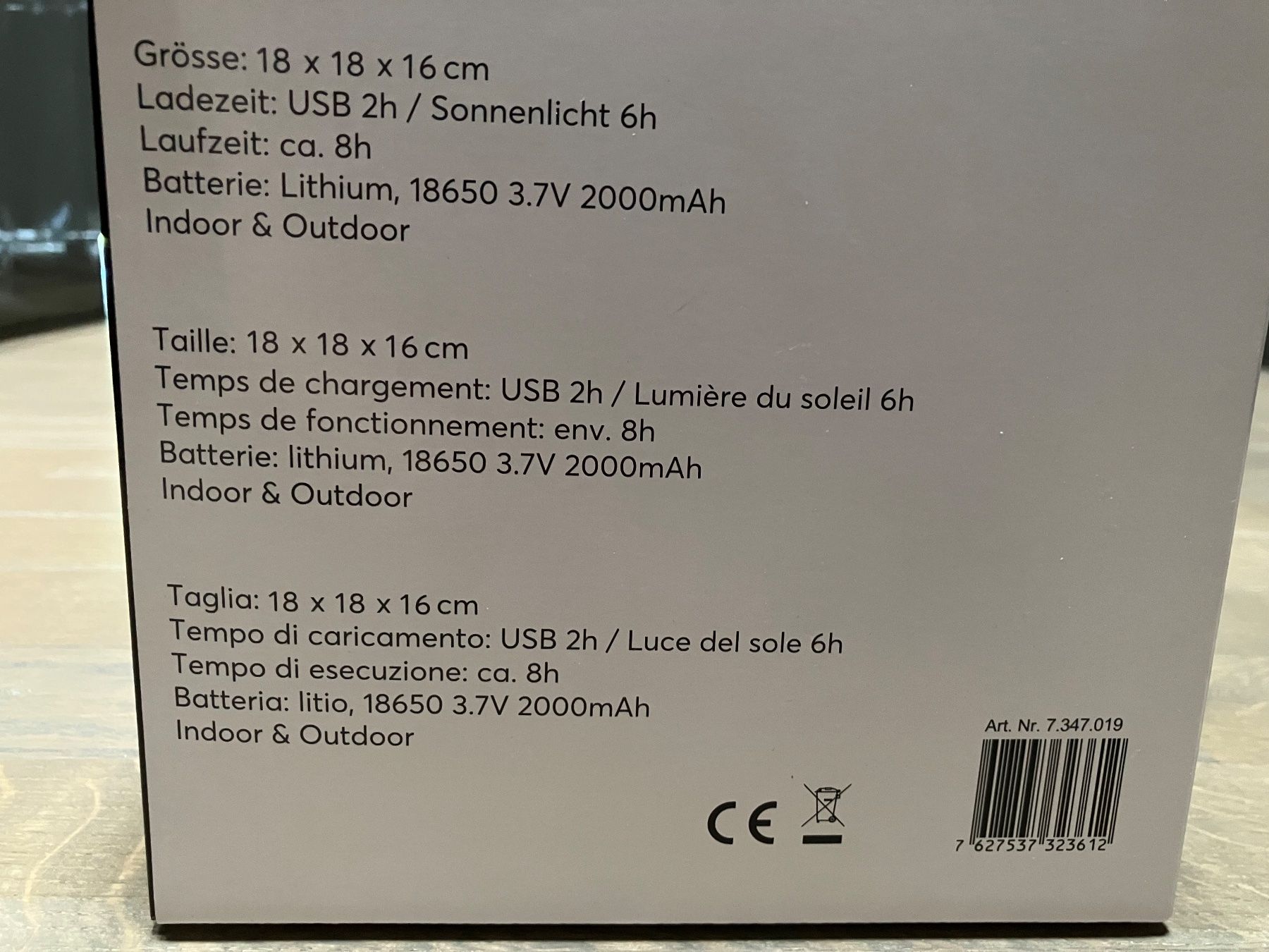 Livique Lampade: Shadow Dance USB/Solar Laterne NEU & OVP – Nuovo e nell'imballaggio originale da Kloten venduto da dkra 3