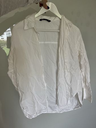 Weisse luftige Zara Bluse Grösse S