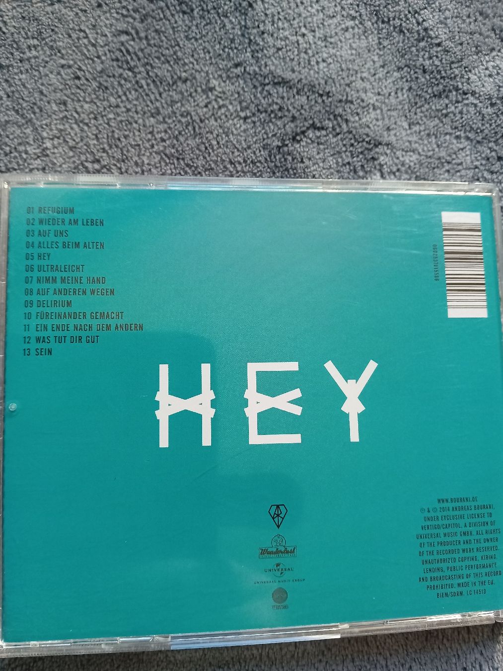 CD: CD "HEY" v. Andreas Bourani – Usato da Witterswil venduto da hele04 1