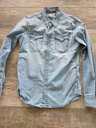 Levi’s Barstow Brooklyn Stretch Shirt M hellblau
