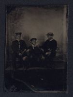 Fotografie Ferrotypie Soldaten in Gardeu