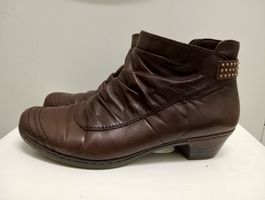 Elegante Damen Stiefeletten Rieker, echtem Leder, Braun, 40