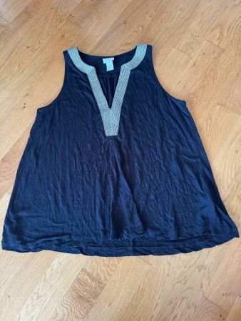 ✨ H&M Conscious Collection Top Schwarz mit Glitzer-Details –